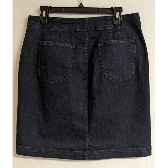 Women's TALBOTS Dark Blue Denim Short Skirt Size 8 - Picture 5 of 10